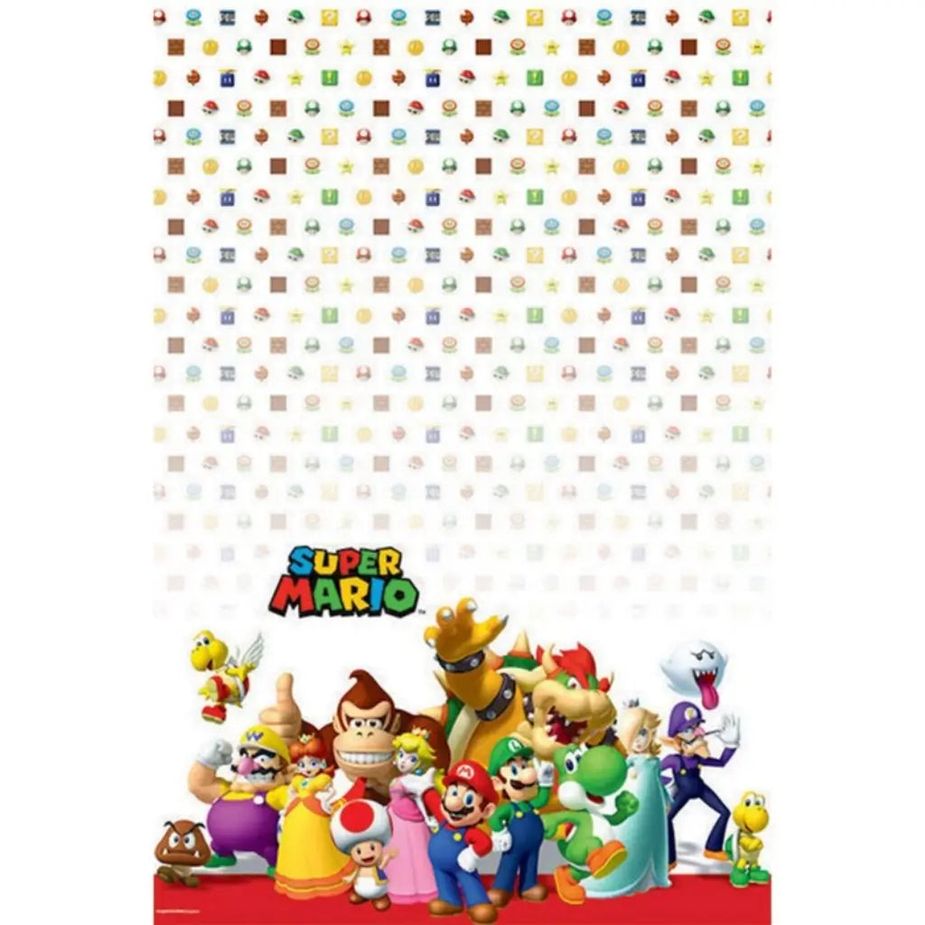 Super Mario Bros Plastic Tablecover