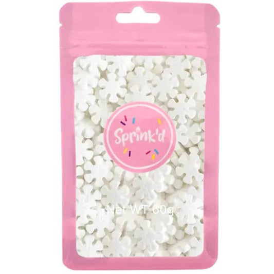 White Snowflake Sprinkles 12mm 60g